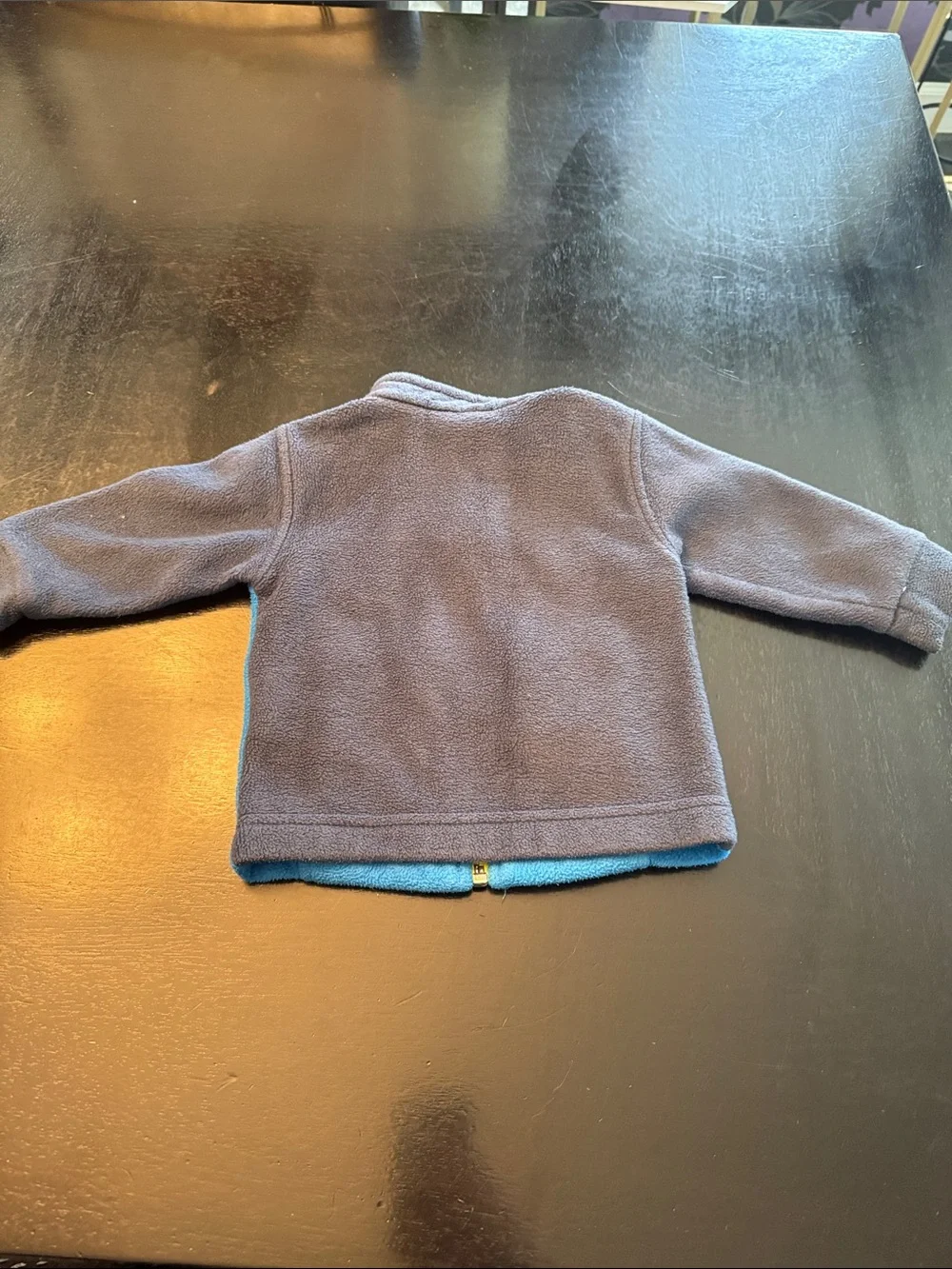 Columbia Two-Tone Blue Fleece Jacket with Yellow Zipper